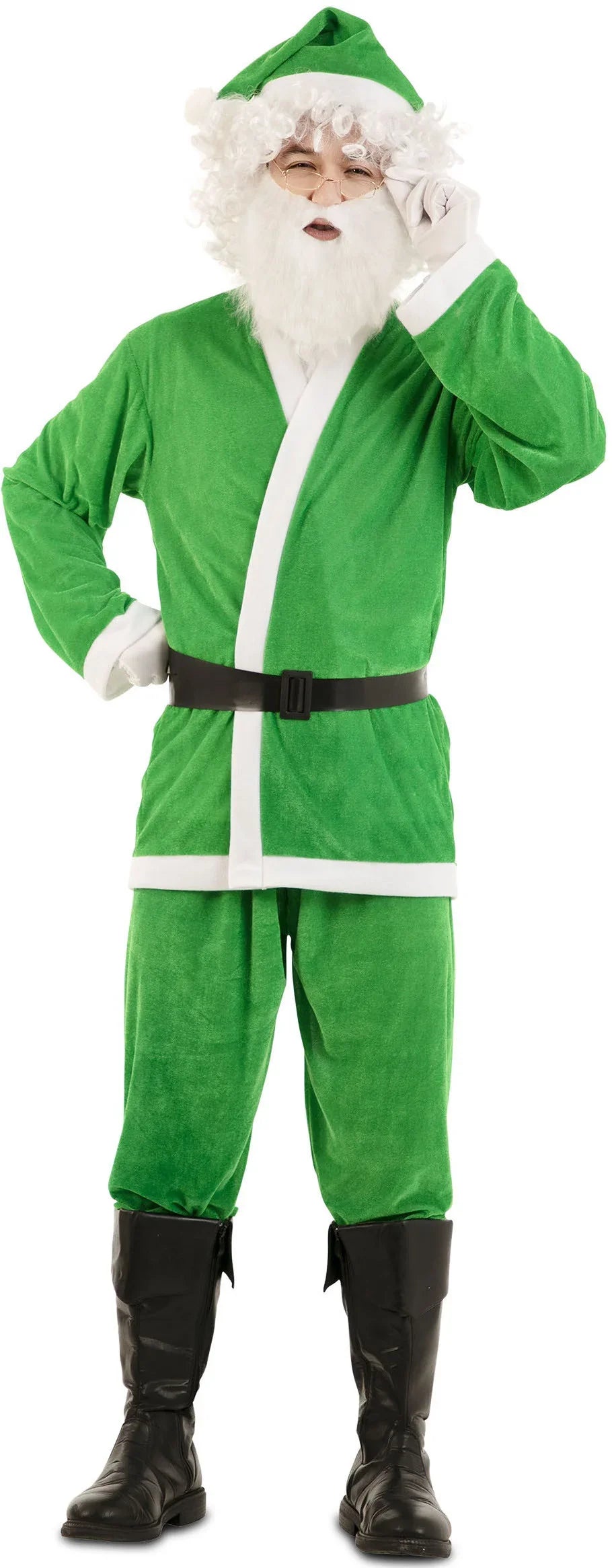 Disfraz de Papá Noel Verde para Adulto Papa Noel y Mama Noel EuroCarnavales