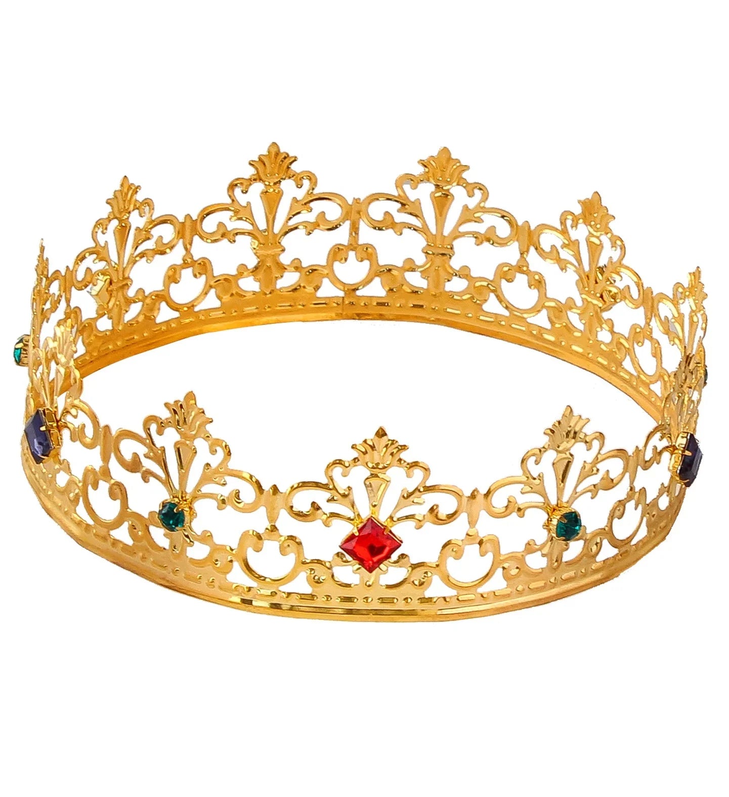 Corona de Rey Mago Dorada Metálica con Pedrería Coronas y Tiaras Widmann