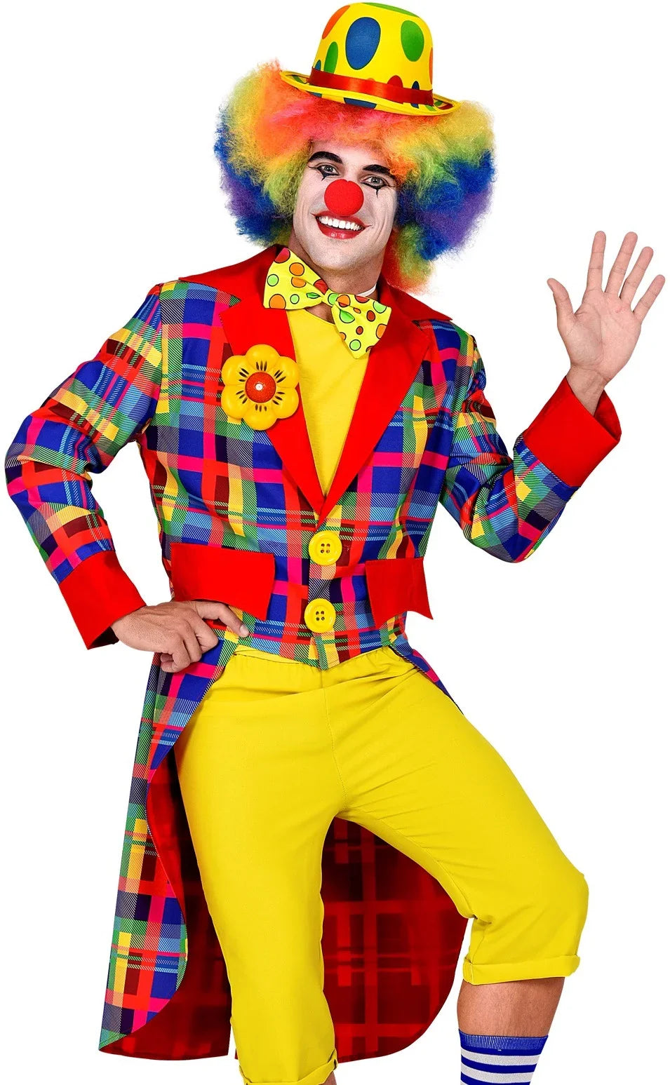 Chaqueta de Payaso de Cuadros para Adulto Payaso Widmann