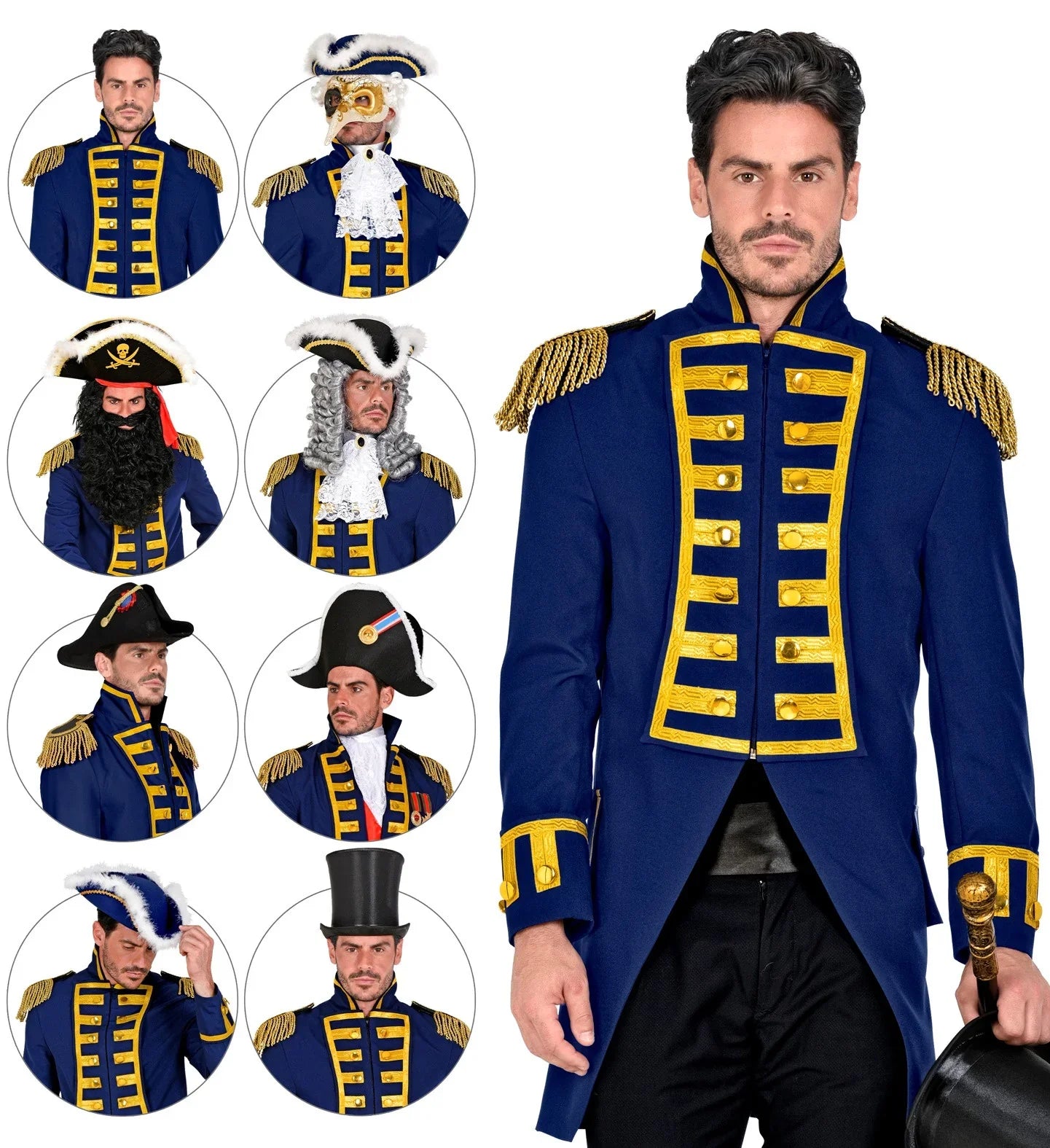 Chaqueta Azul con Pechera Dorada para Hombre Chaquetas, Chalecos y Camisas Widmann