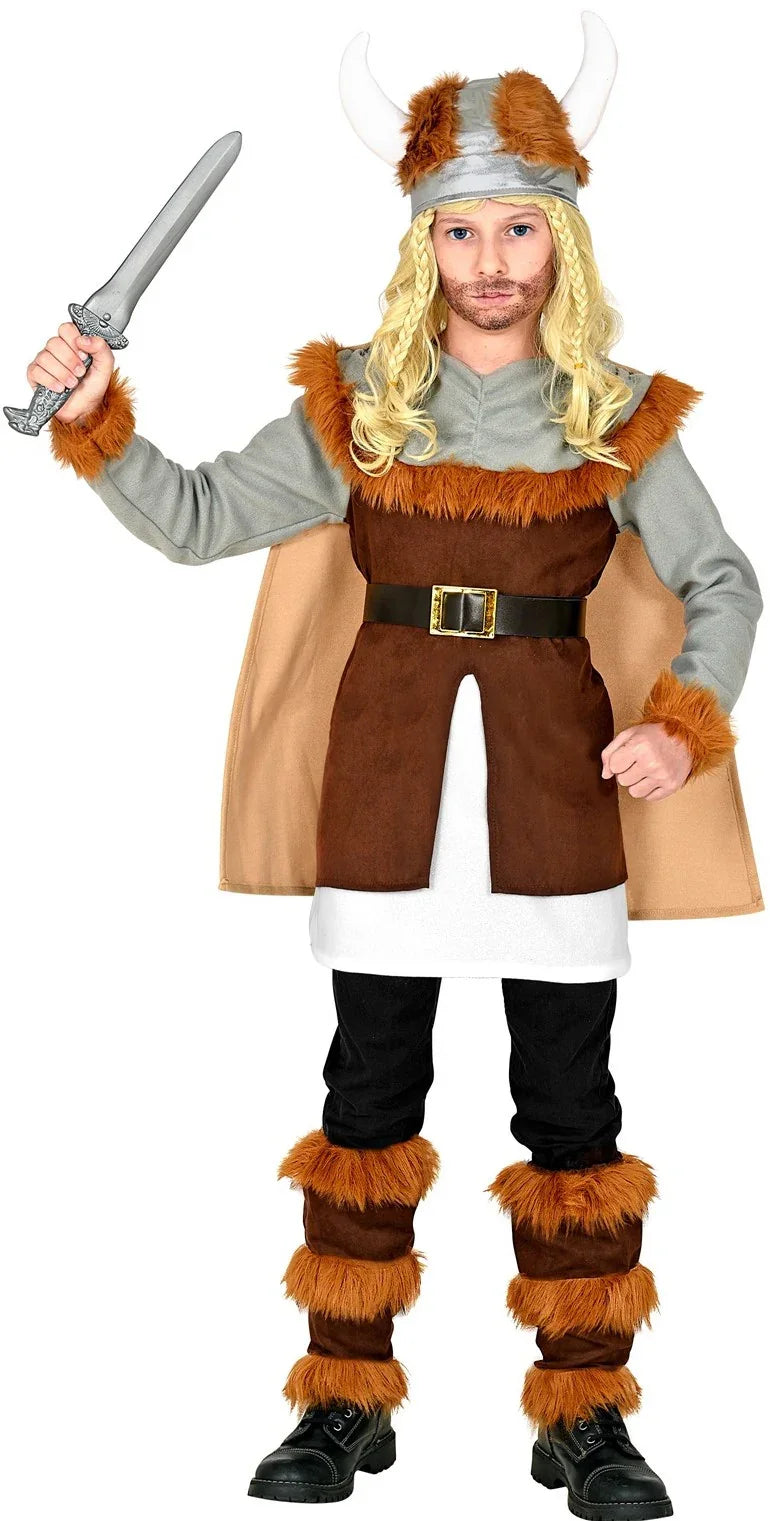 Disfraz de Vikingo con Capa para Niño Vikingos Infantiles Widmann