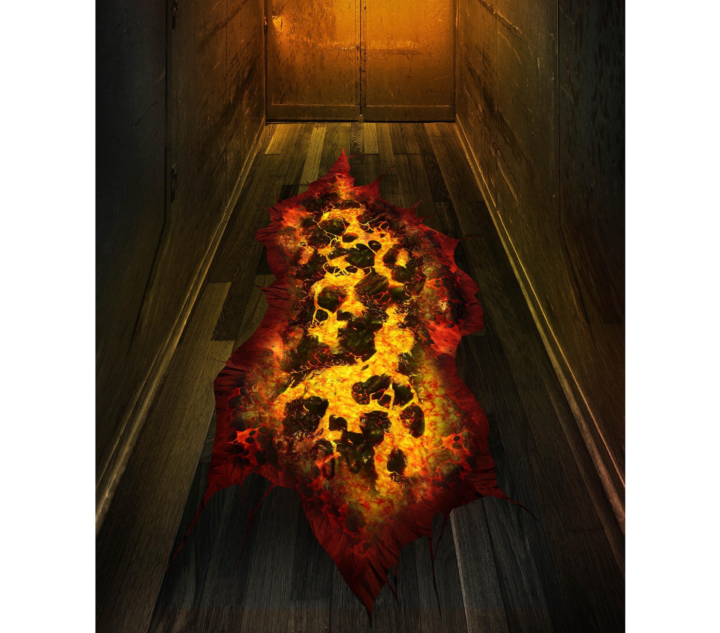 Adhesivo de Lava del Infierno para el Suelo Decoración Halloween Guirca