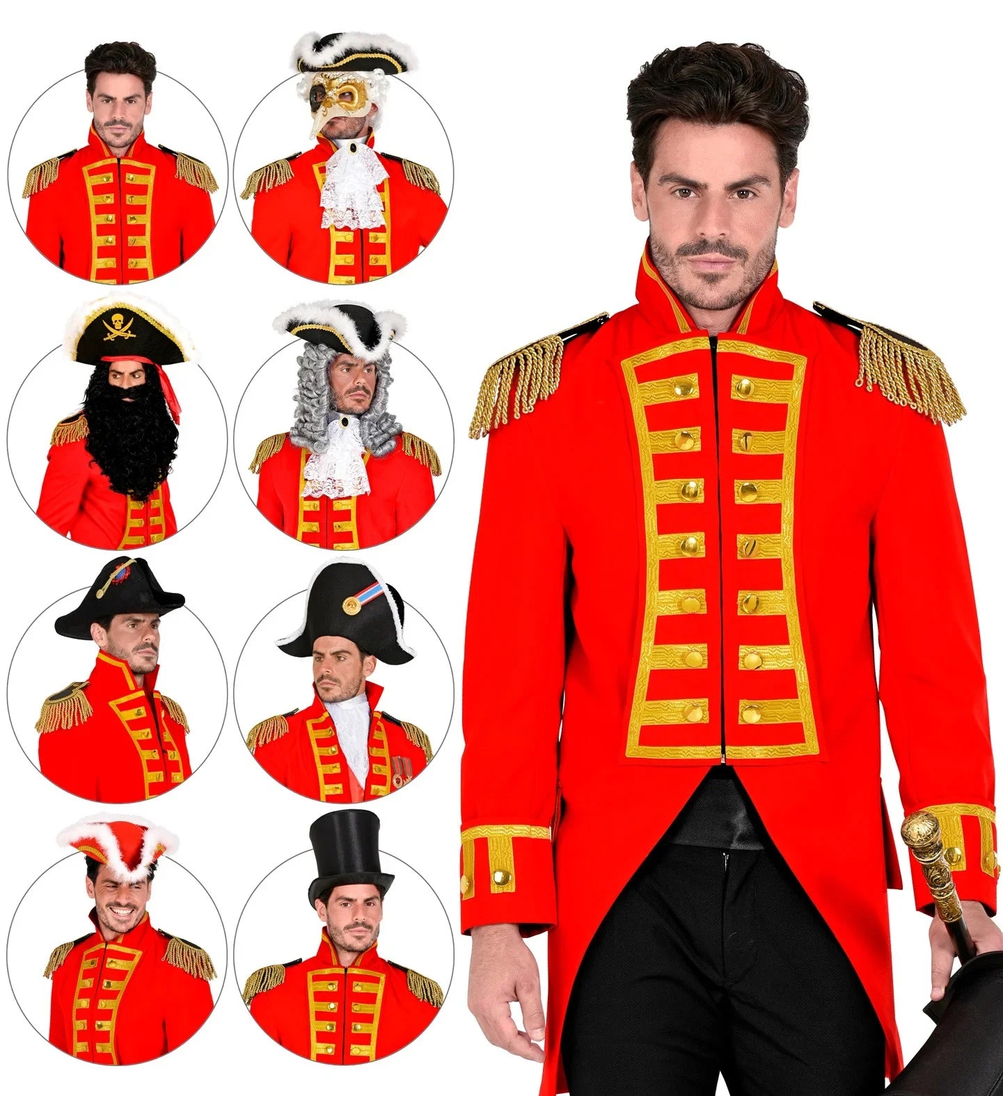 Chaqueta Roja con Pechera Dorada para Hombre Chaquetas, Chalecos y Camisas Widmann