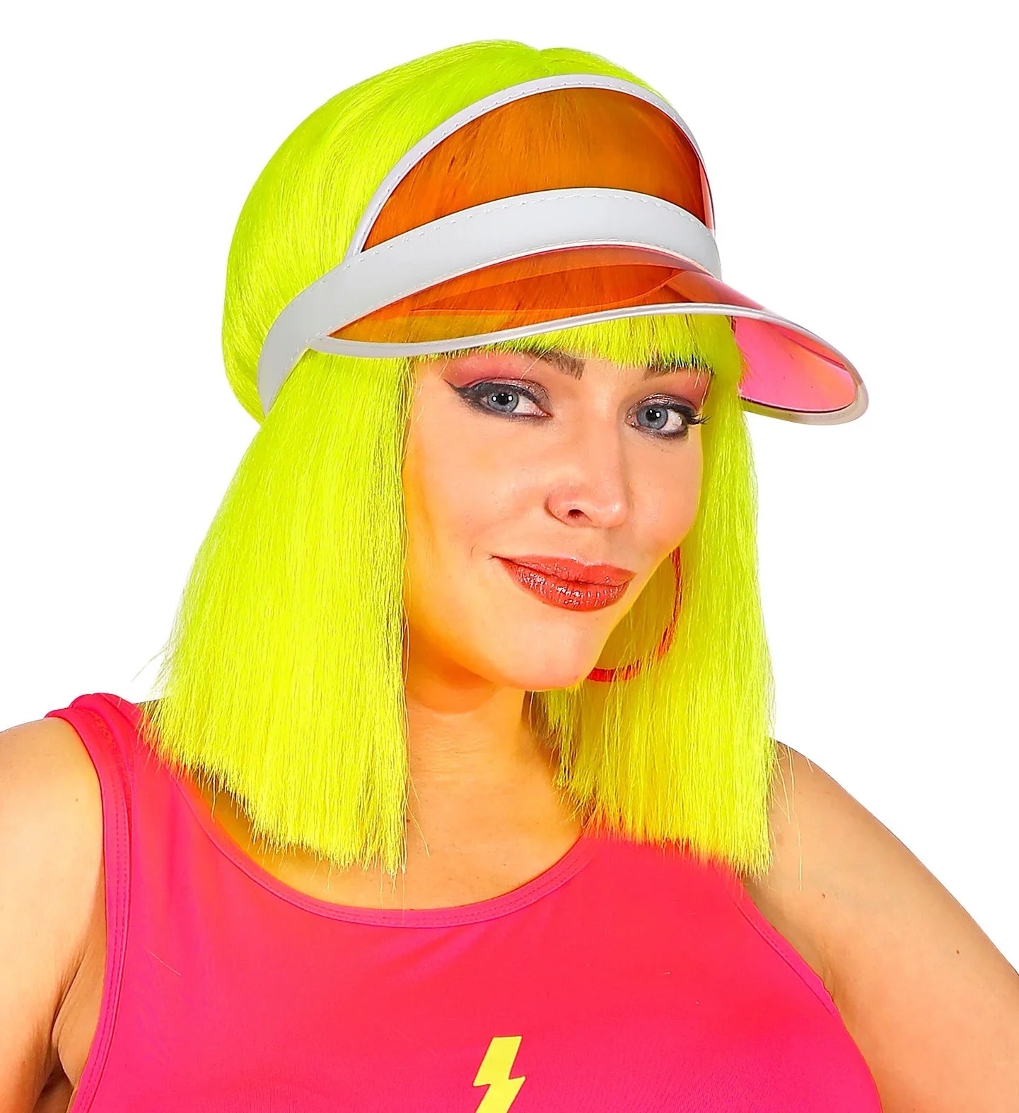 Visera de Póker Rosa Estilo Años 80 Años 80 Widmann