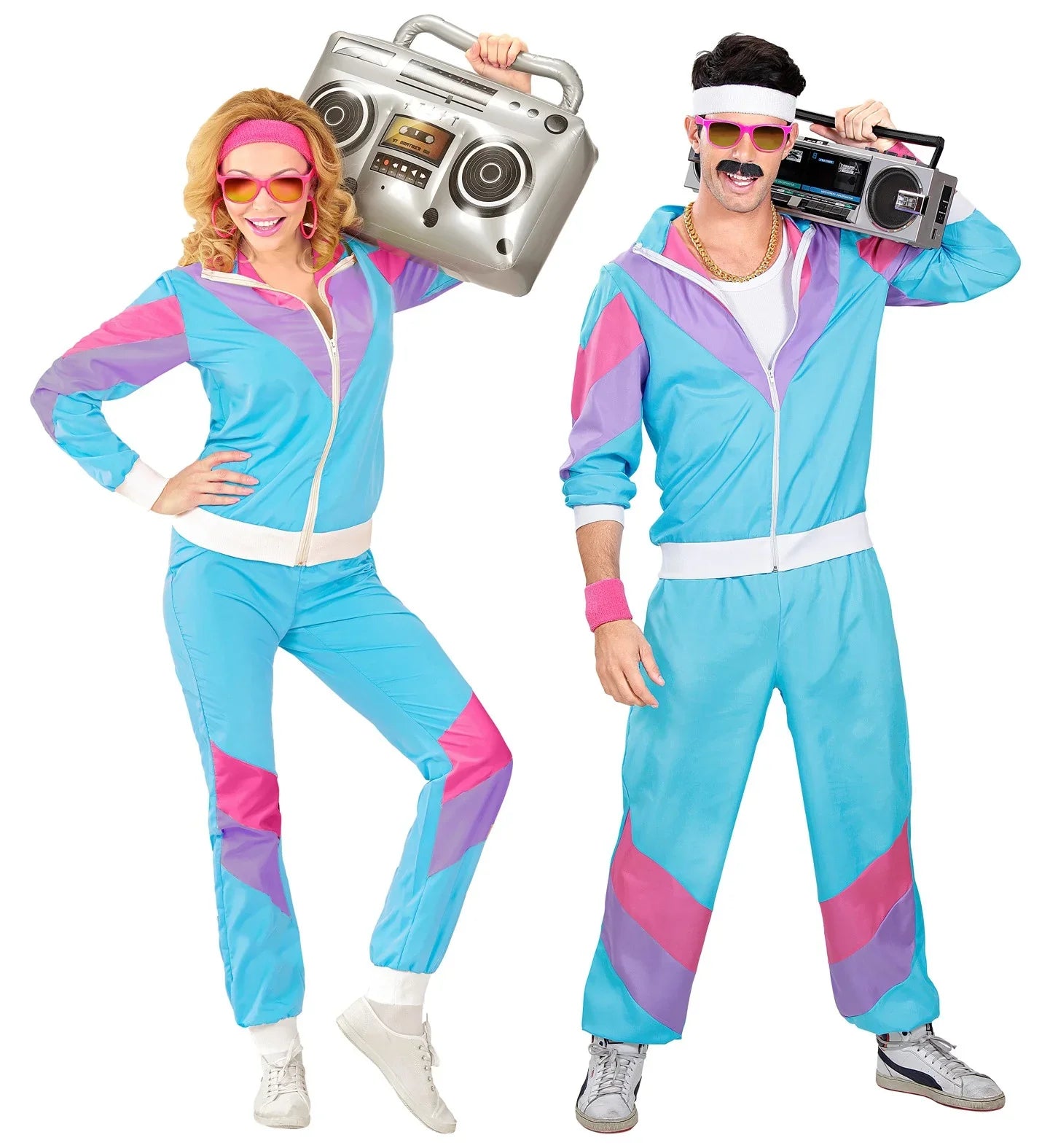 Disfraz Años 80s Chandal Azul para Hombre Adultos Widmann