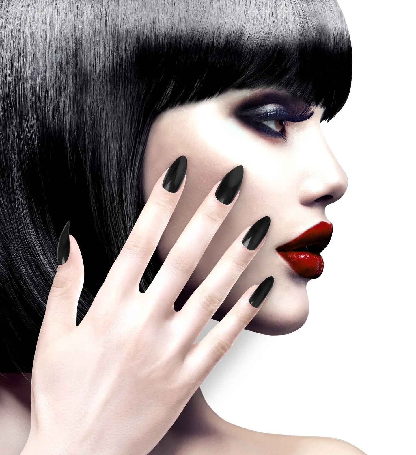 Uñas Postizas Negras con Punta Uñas Postizas Widmann