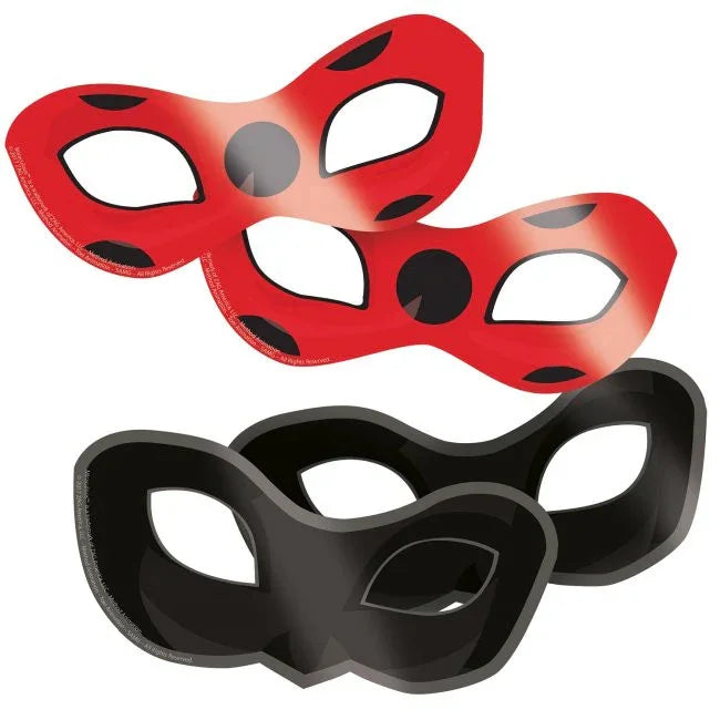 Antifaces de Ladybug y Cat Noir Máscaras de Superhéroes Liragram