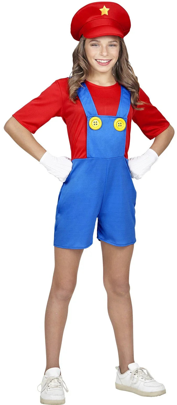 Disfraz de Super Mario con Pantalón Corto Infantil Super Mario Bros y Luigi Widmann