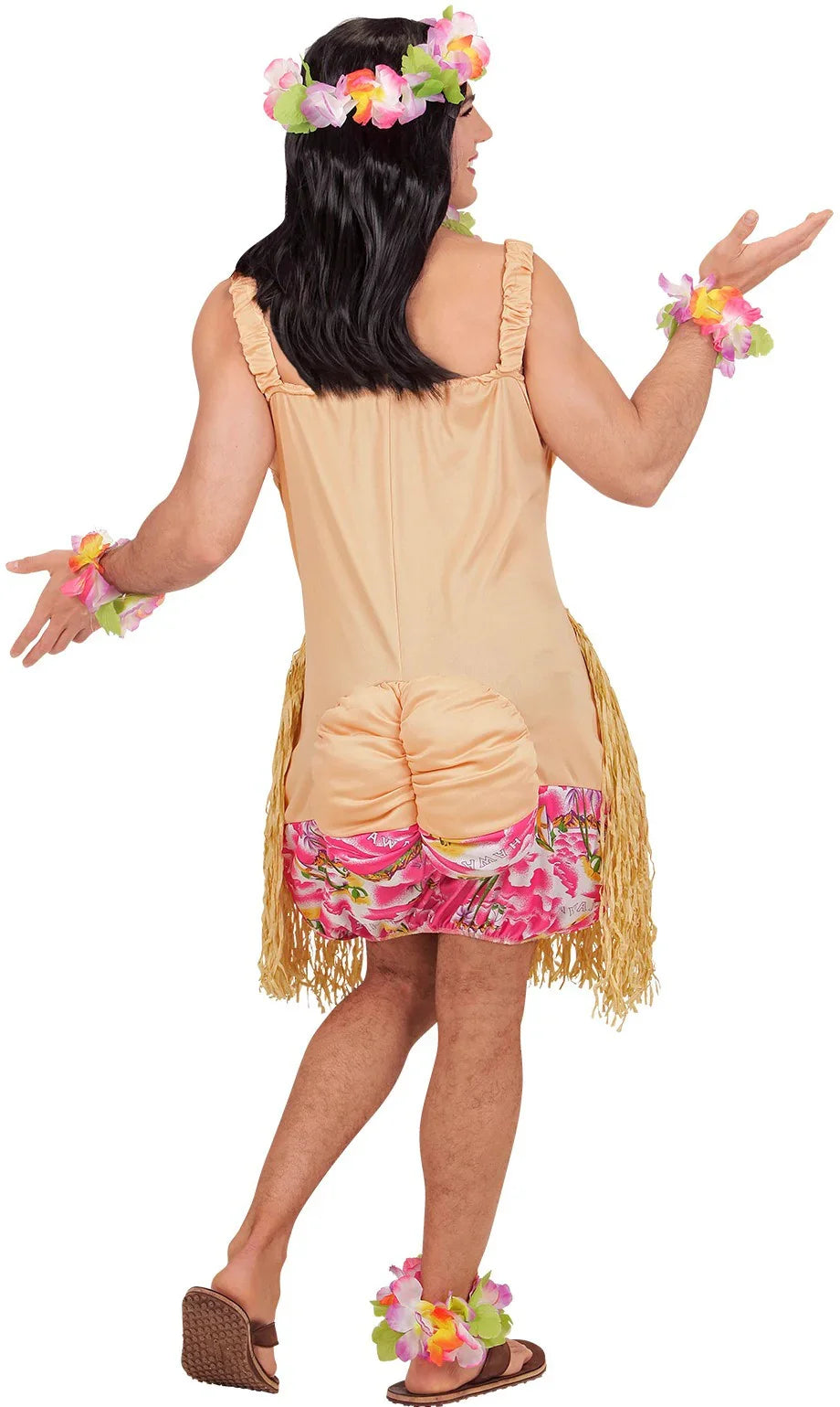 Disfraz de Hawaiana Gordita para Hombre Despedidas Widmann