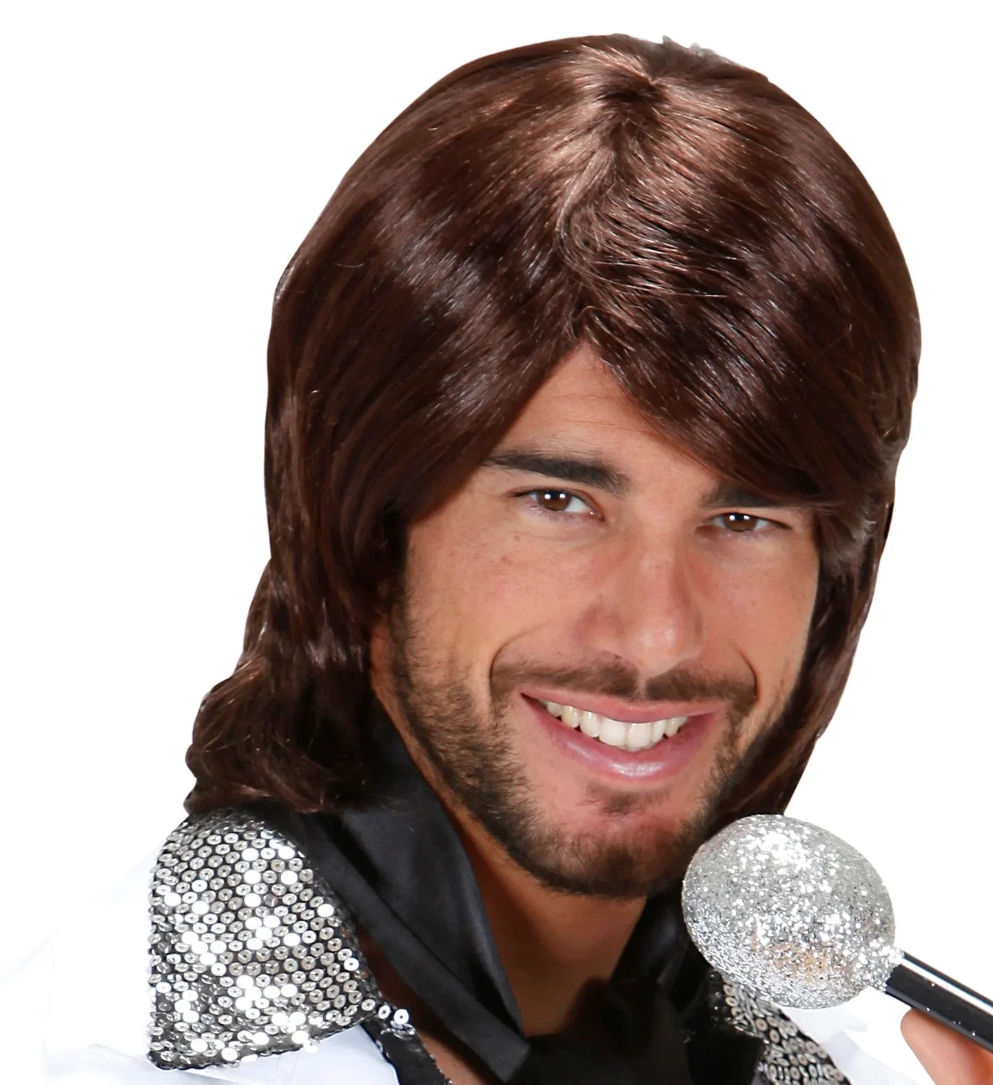 Peluca Castaña Años 70 de Cantante ABBA Hombre Pelucas Castañas Widmann