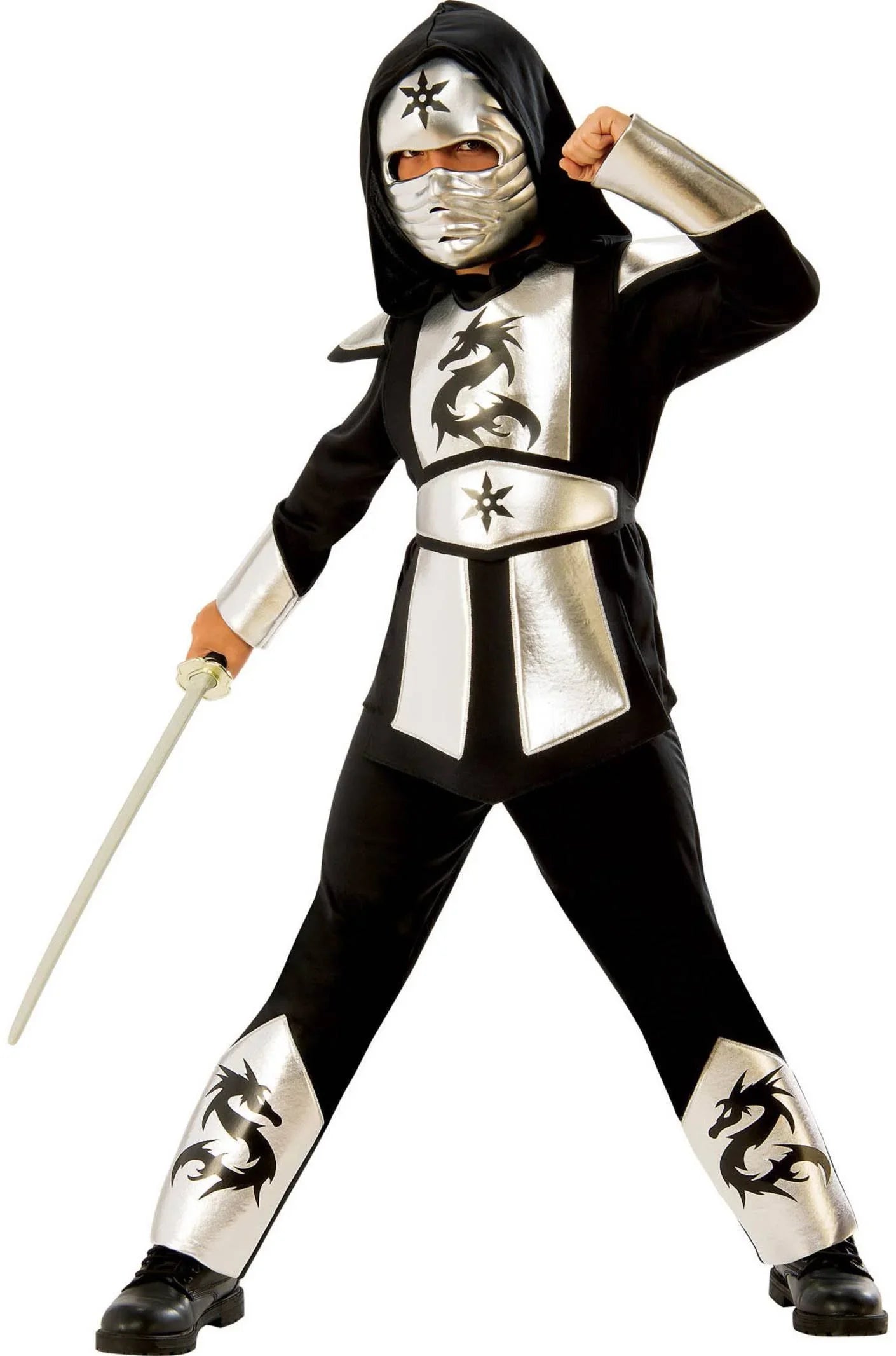 Disfraz de Ninja Plateado Infantil Ninjas Infantiles Rubies