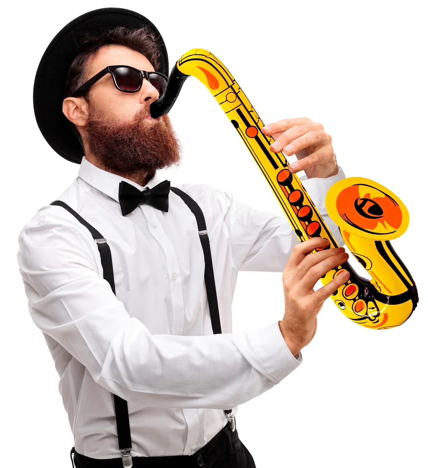 Saxofón Hinchable Dorado Músicos y Cantantes Widmann