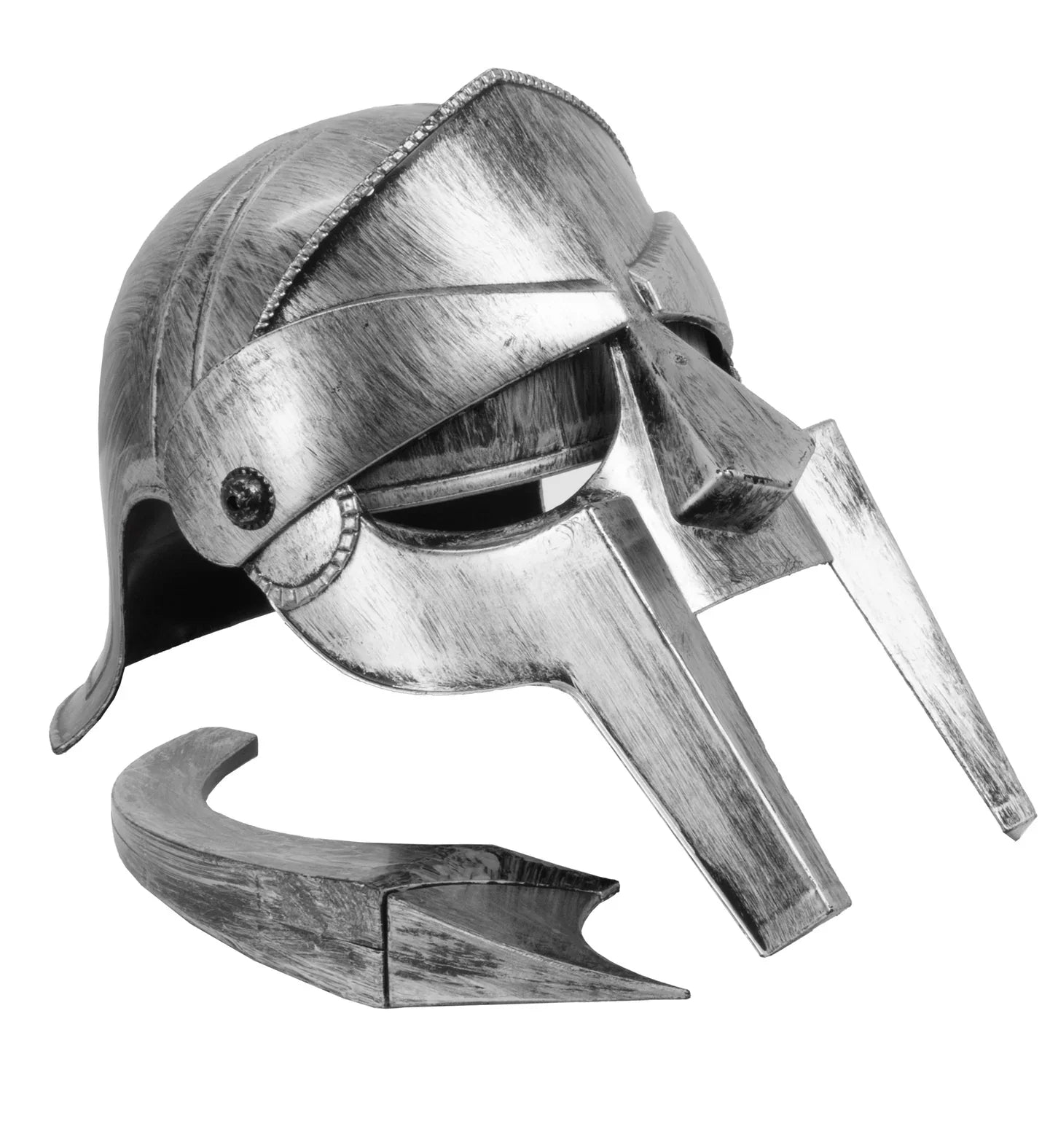 Casco de Gladiator Romano Plateado con Cresta Gladiador Widmann