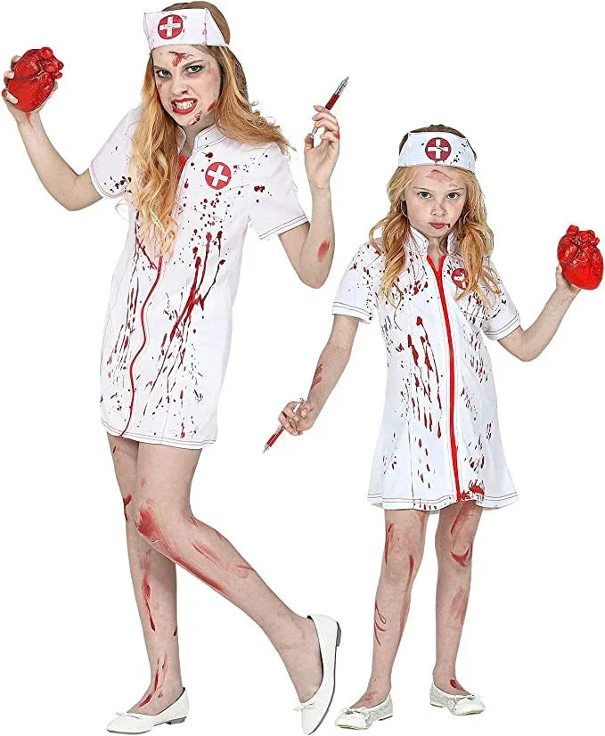 Disfraz de Enfermera Zombie para Niña Enfermera Widmann