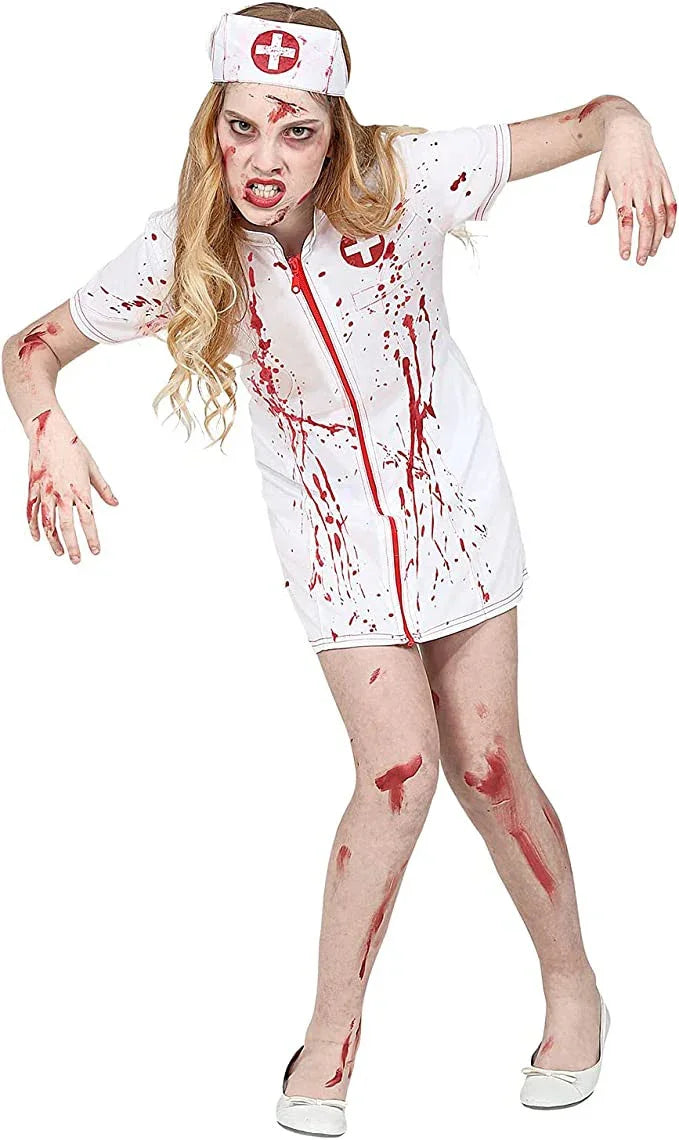 Disfraz de Enfermera Zombie para Niña Enfermera Widmann