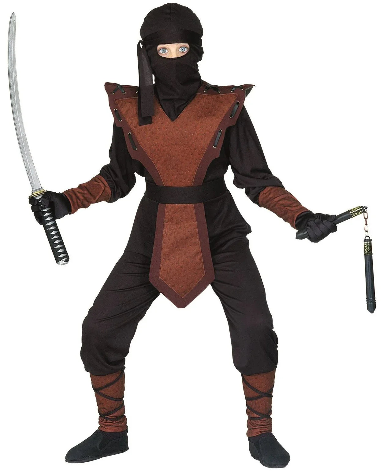 Disfraz de Ninja Negro y Marrón para Niño INFANTILES Widmann