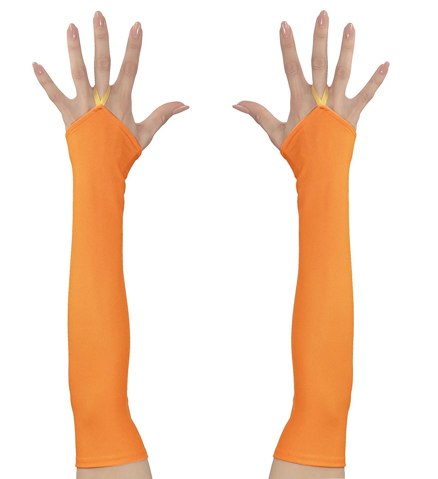 Guantes Naranja Neón Largos sin Dedos Guantes Widmann