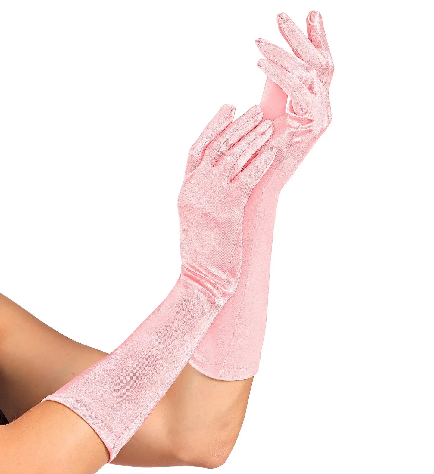 Guantes Rosas Largos de Satén Guantes Widmann