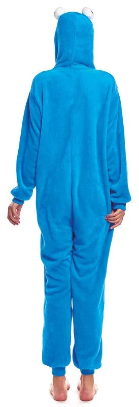 Disfraz de Monstruo Cookie Azul de Peluche para Adulto Monstruo de las Galletas Partilandia