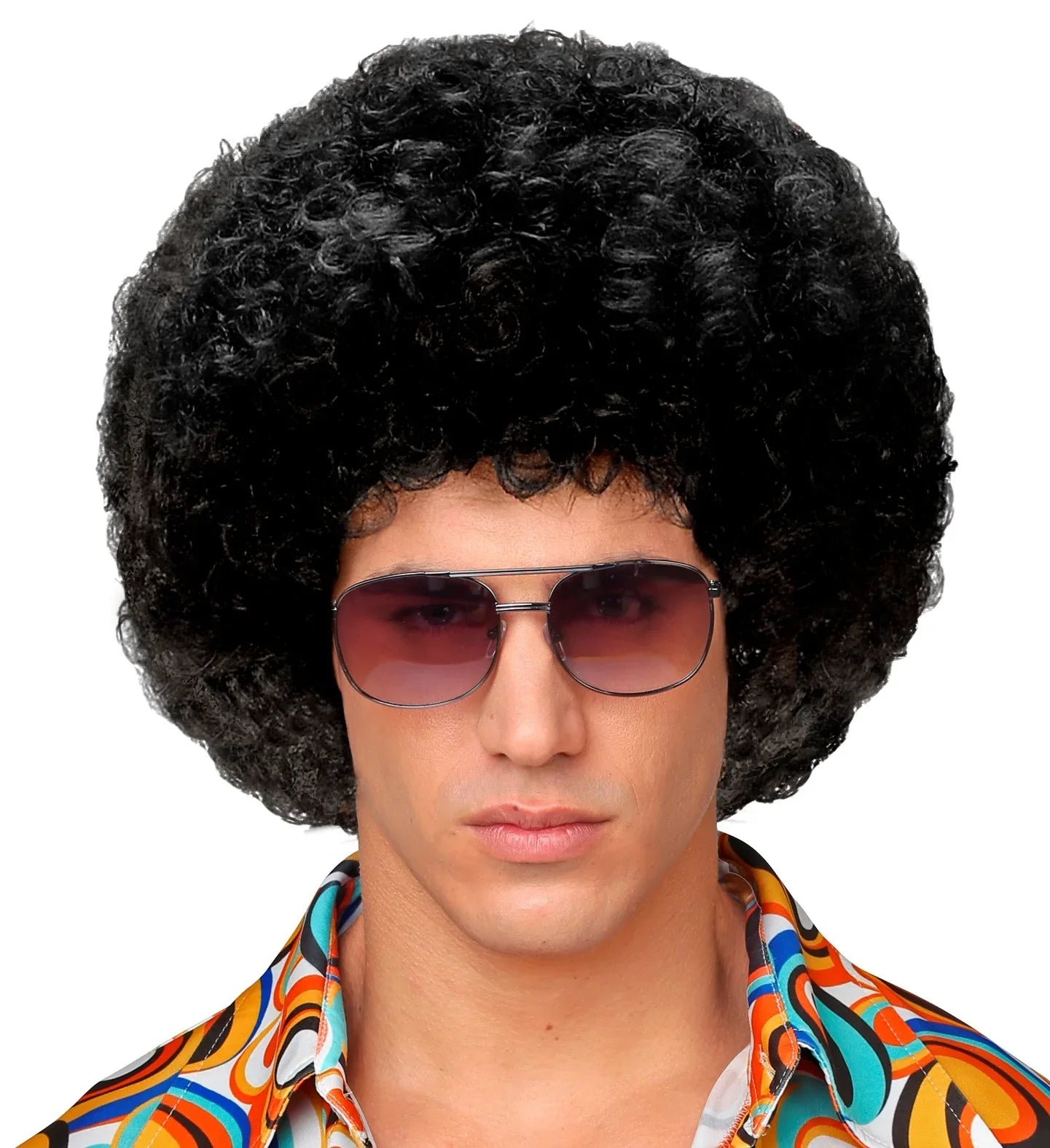 Peluca Afro Morena Disco Años 70 para Adulto Pelucas Afro Widmann