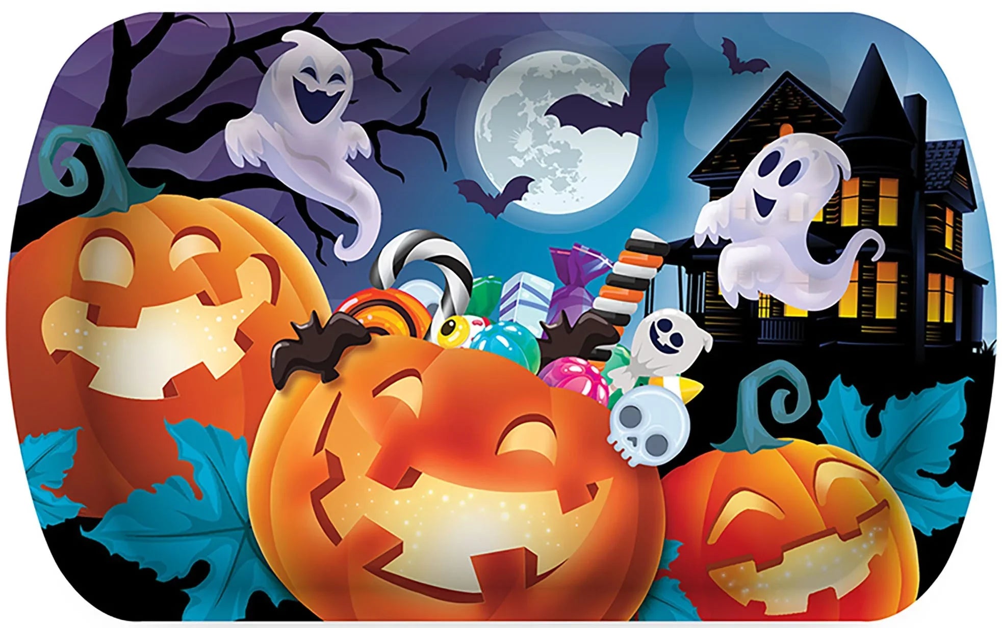Bandeja de Calabazas con Caramelos de Halloween Menaje Halloween Guirca