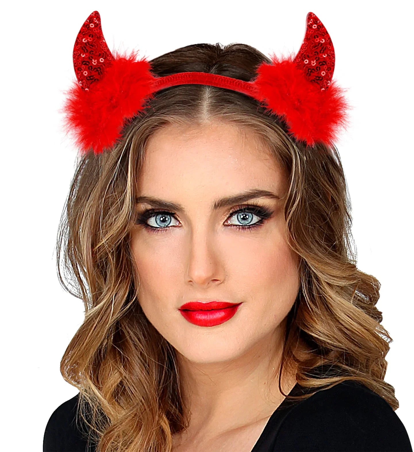 Cuernos de Diablo Rojos con Lentejuelas Cuernos de Diablo y Demonio Widmann