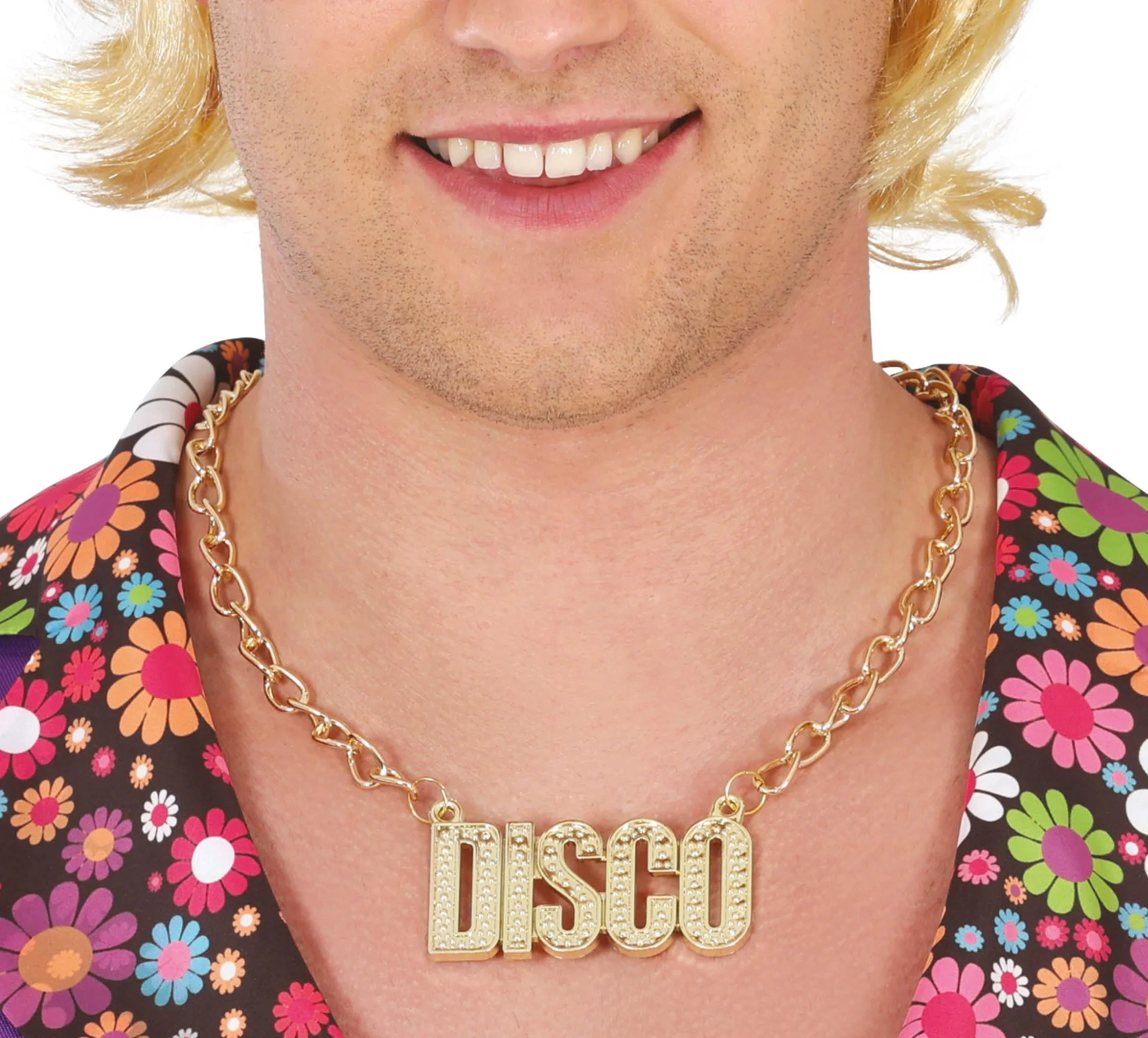 Collar Disco Dorado Complementos Disco Guirca
