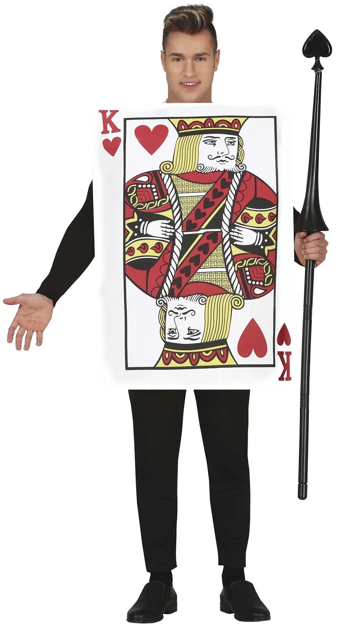 Disfraz de Carta de Rey de Corazones para Adulto Cartas Poker Guirca
