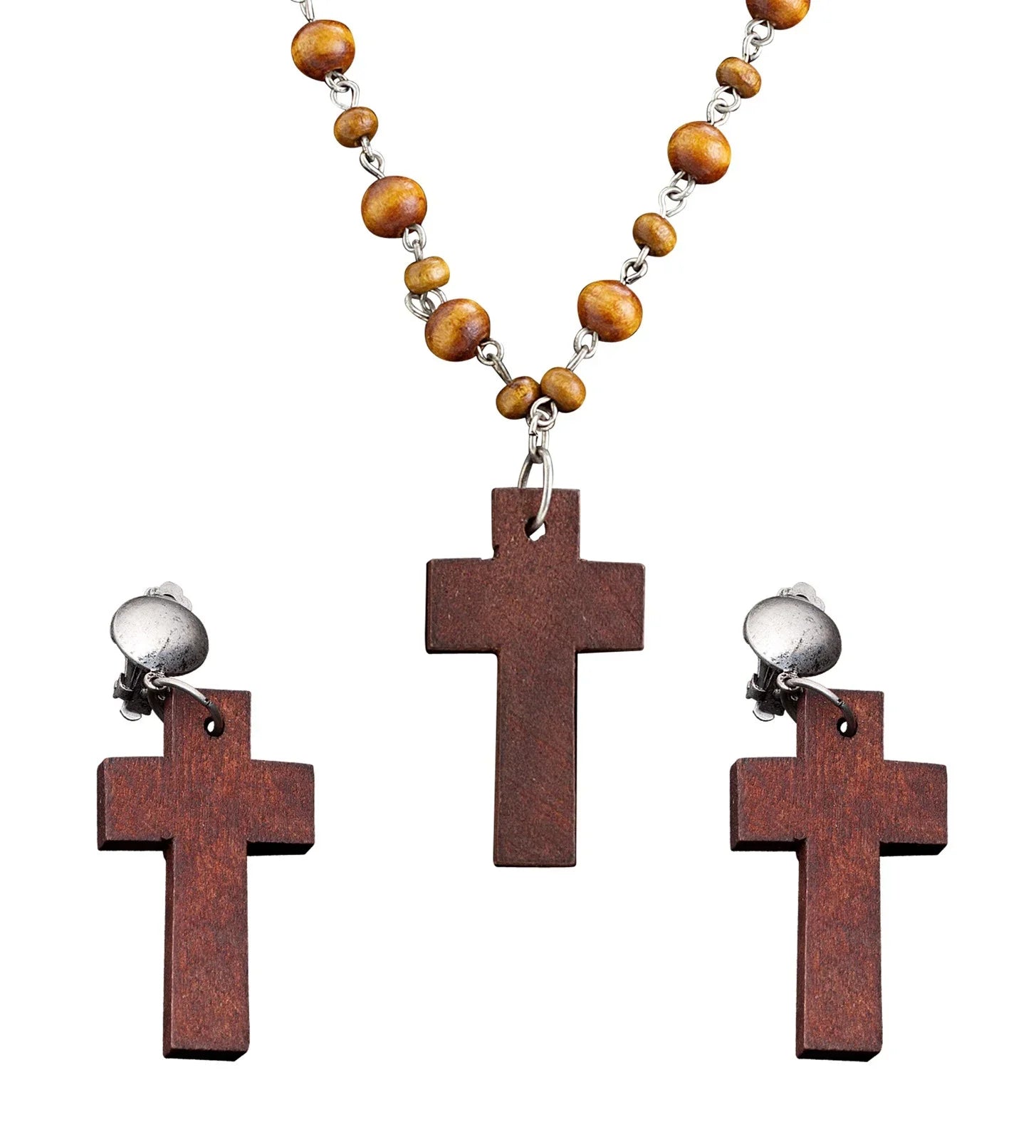 Pendientes con Rosario en Madera COMPLEMENTOS Widmann