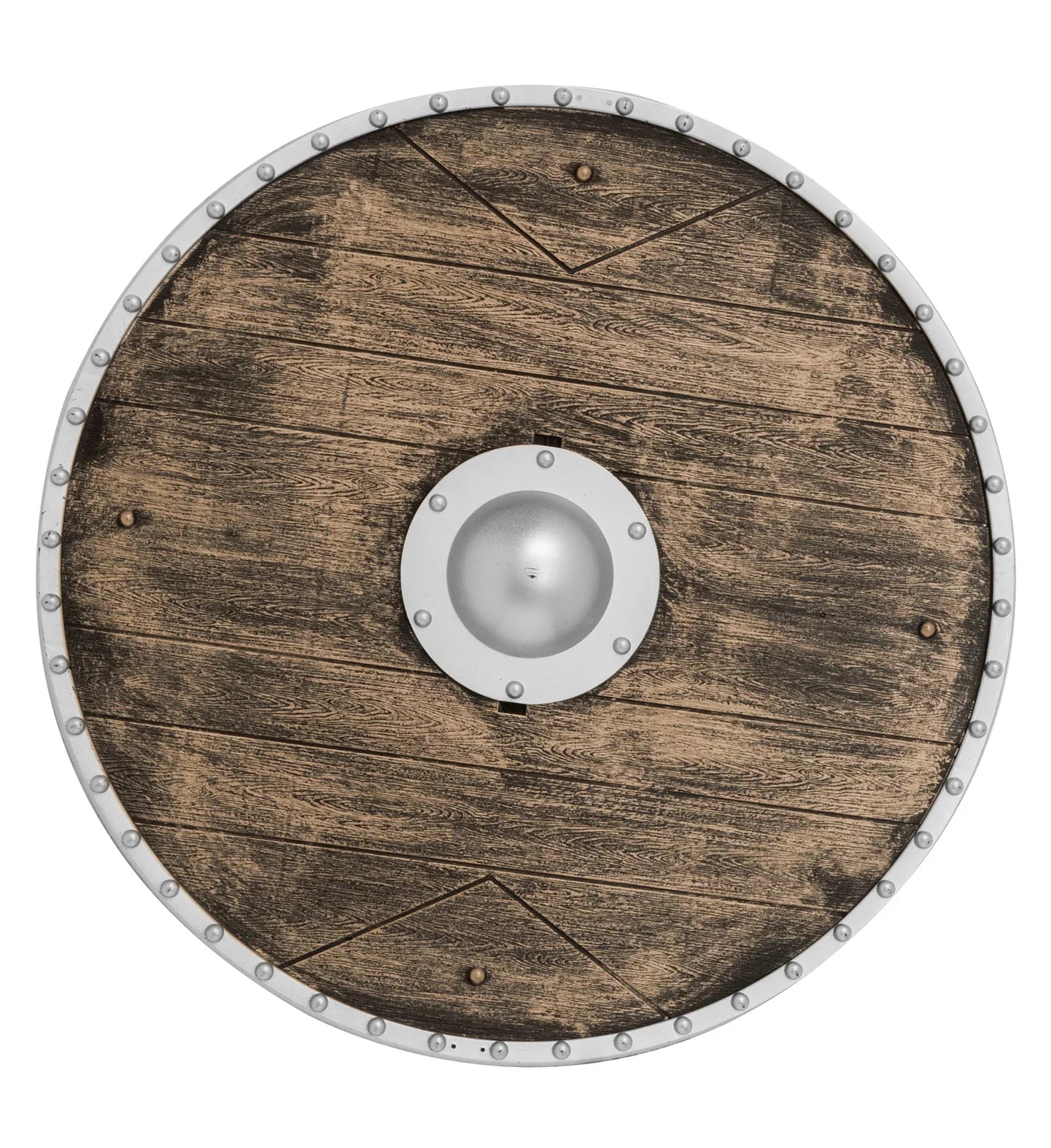 Escudo Vikingo Redondo Efecto Madera Complementos Vikingos Guirca