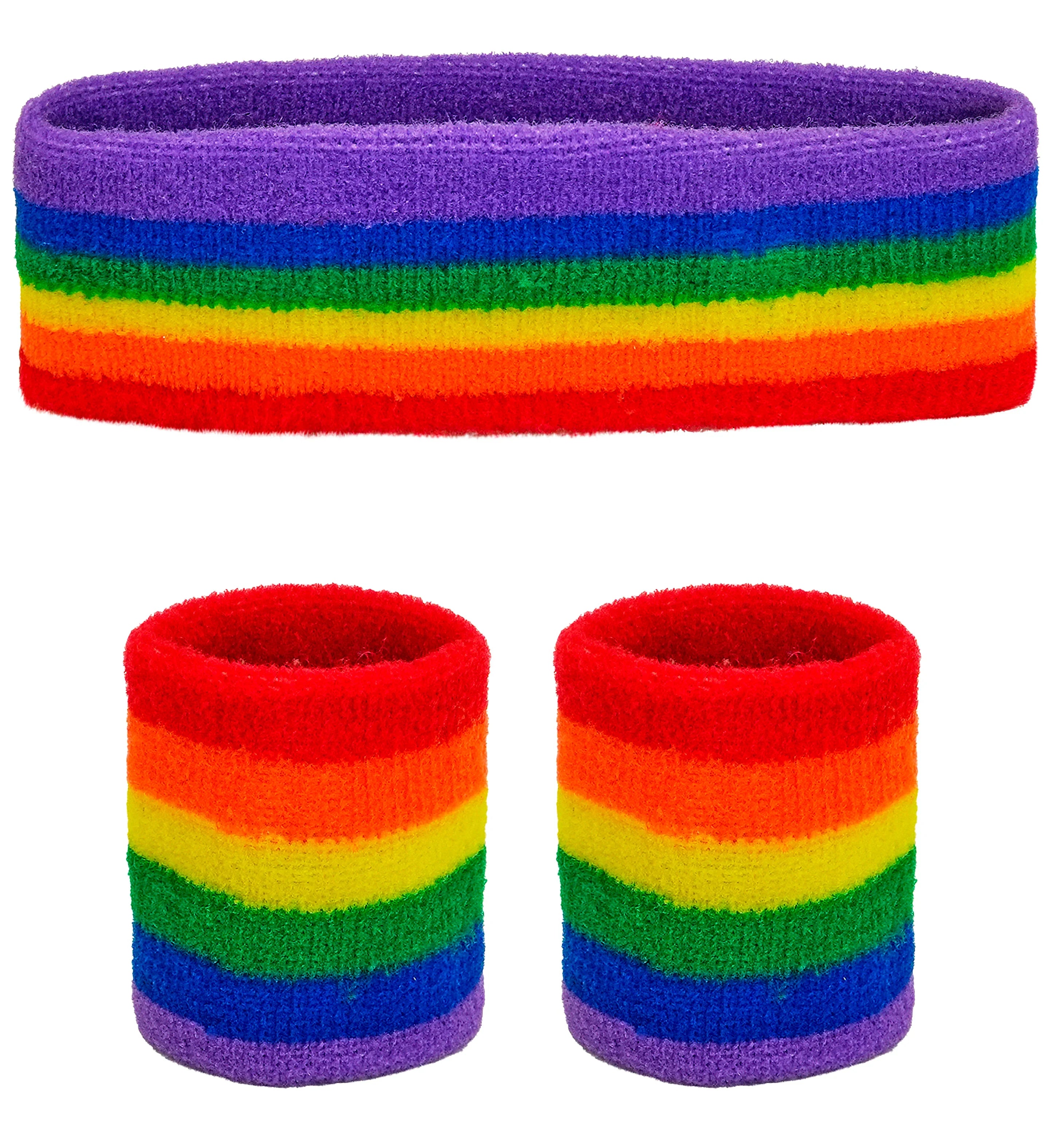 Cinta y Muñequeras Arcoíris Estilo Años 80 Orgullo Gay Widmann