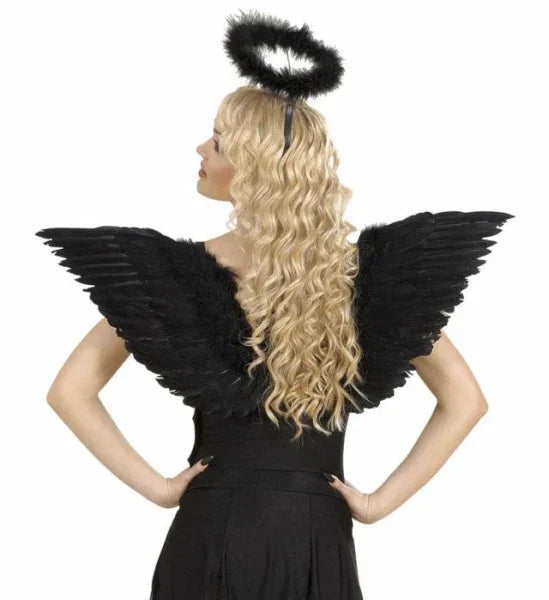 Alas de plumas naturales Negras COMPLEMENTOS Widmann