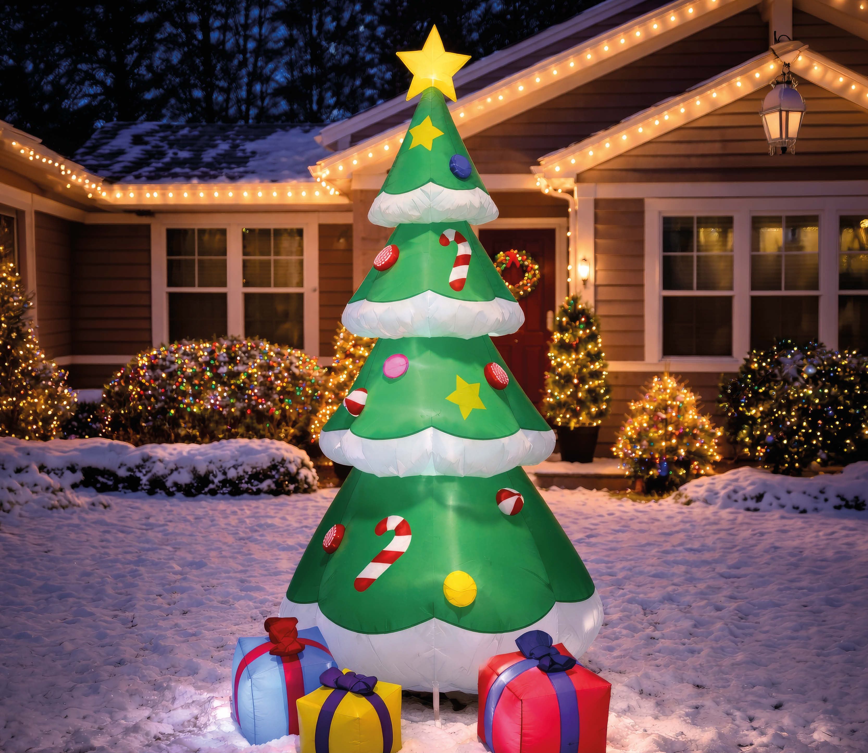 Árbol de Navidad Hinchable con Luz de 180cm