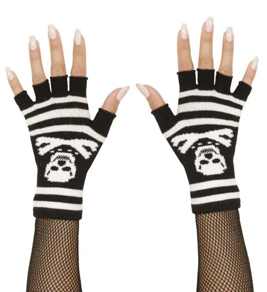 Guantes sin Dedos con Calaberas COMPLEMENTOS Widmann Talla Única