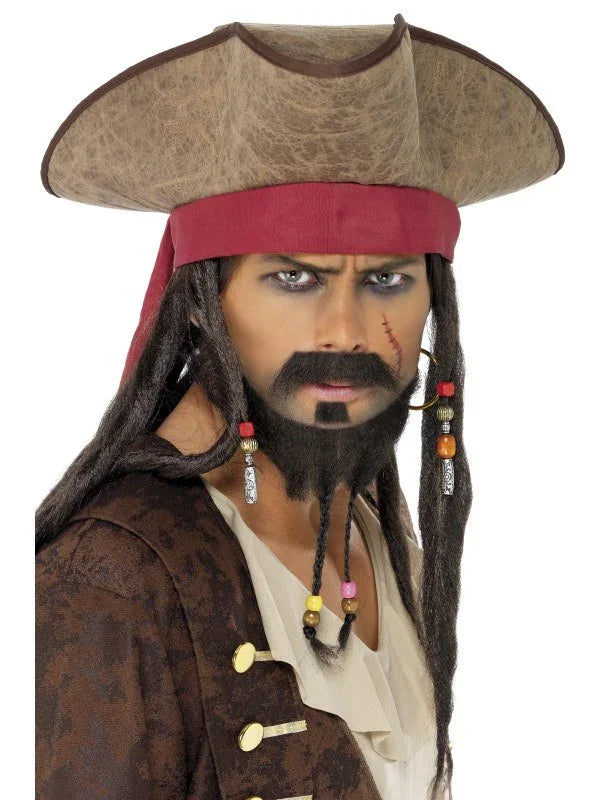 Sombrero Pirata con pelo COMPLEMENTOS Smiffys