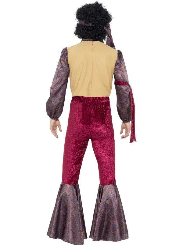 Disfraz de Jimi Hendrix para Hombre Adultos Smiffys