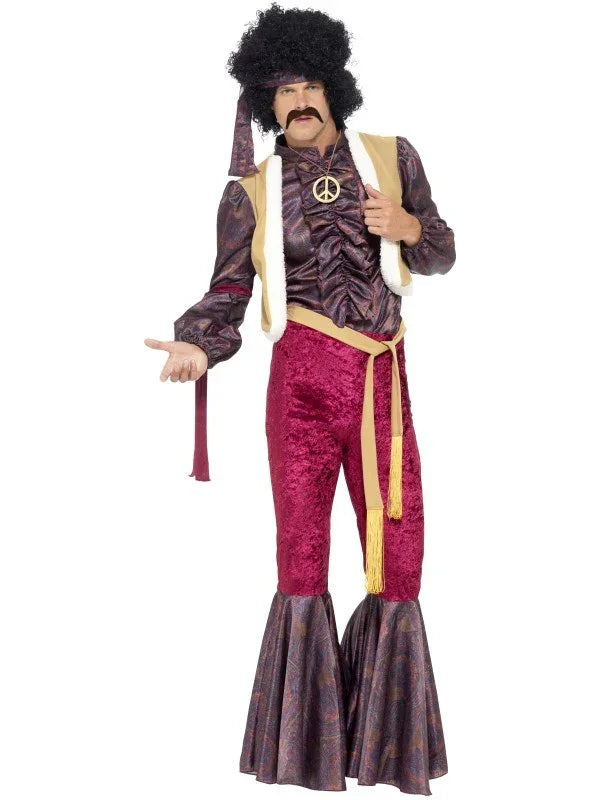 Disfraz de Jimi Hendrix para Hombre Adultos Smiffys
