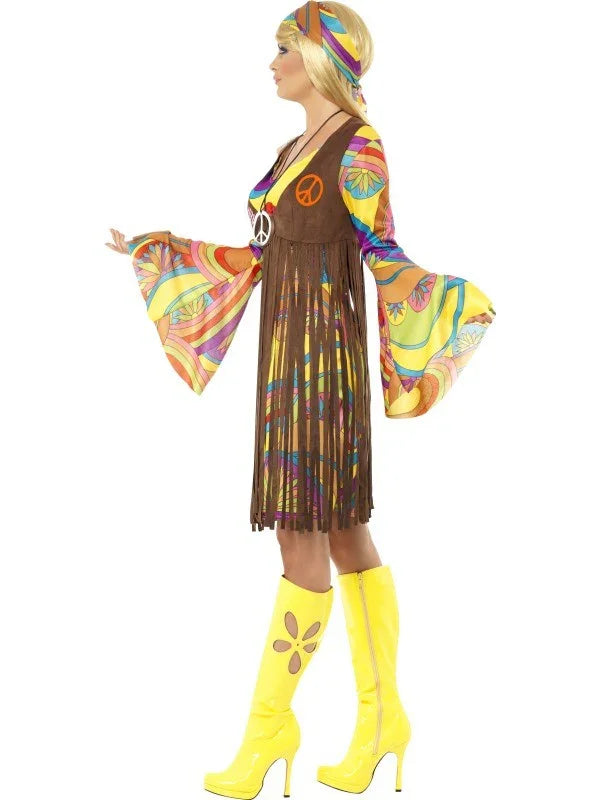 Disfraz de Hippie Años 60 para Mujer Hippies Smiffys