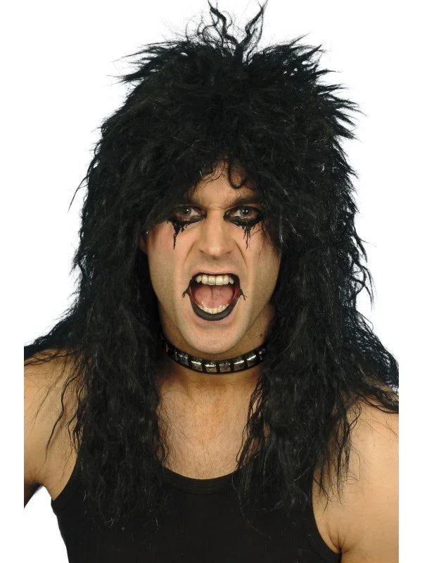 Peluca Negra de Rockero COMPLEMENTOS Smiffys