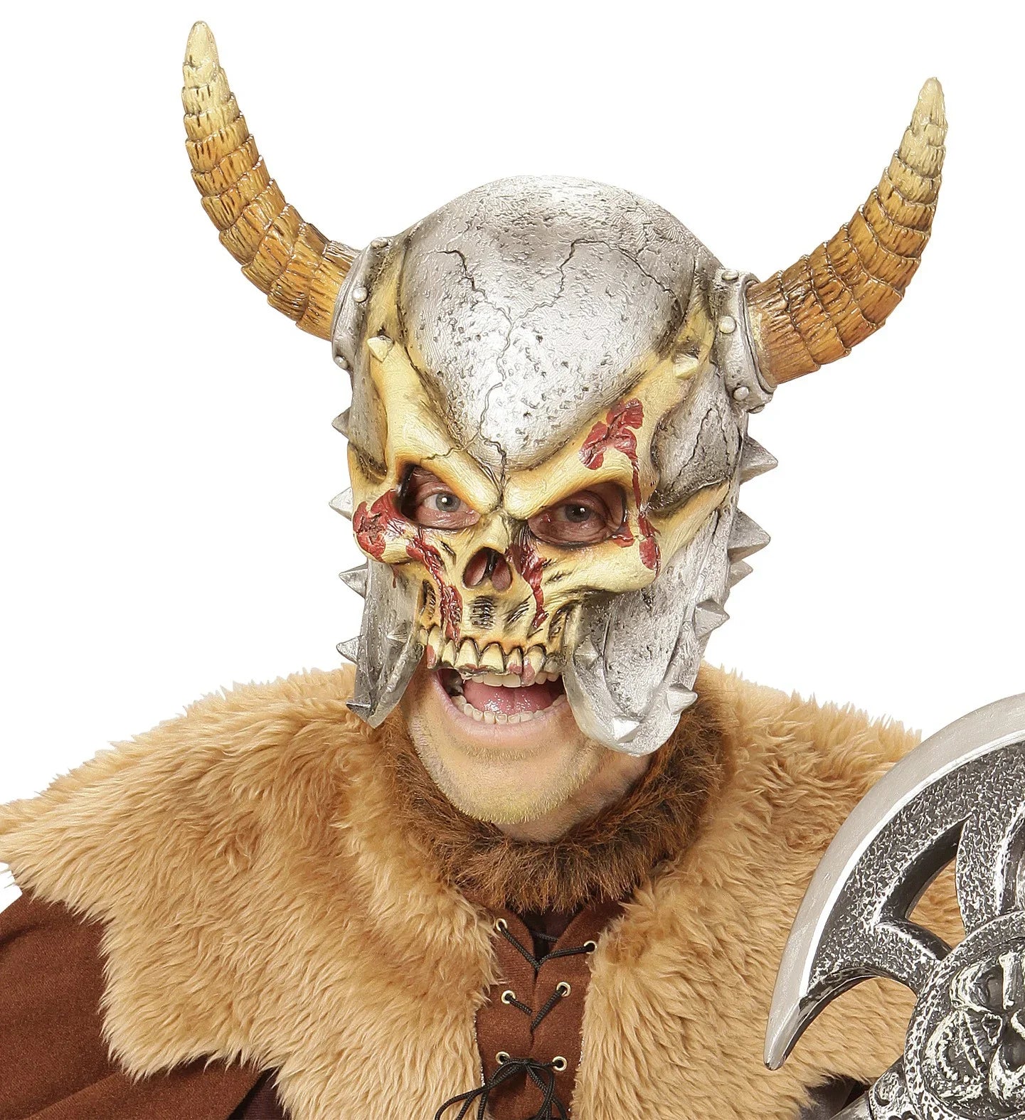 Máscara Vikingo Terrorífico con cuernos Máscaras y Caretas Widmann