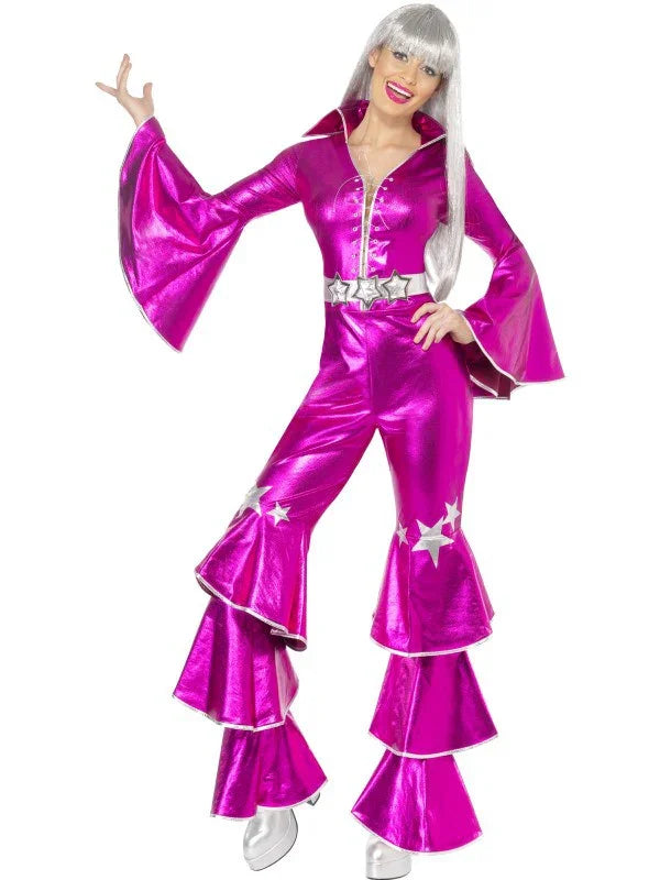 Disfraz Disco en Fucsia para mujer Disco Smiffys