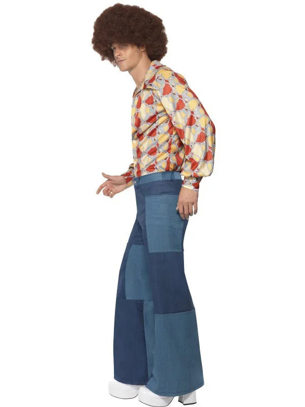 Pantalón Bombacho Vaquero Años 70 Faldas y Pantalones Smiffys