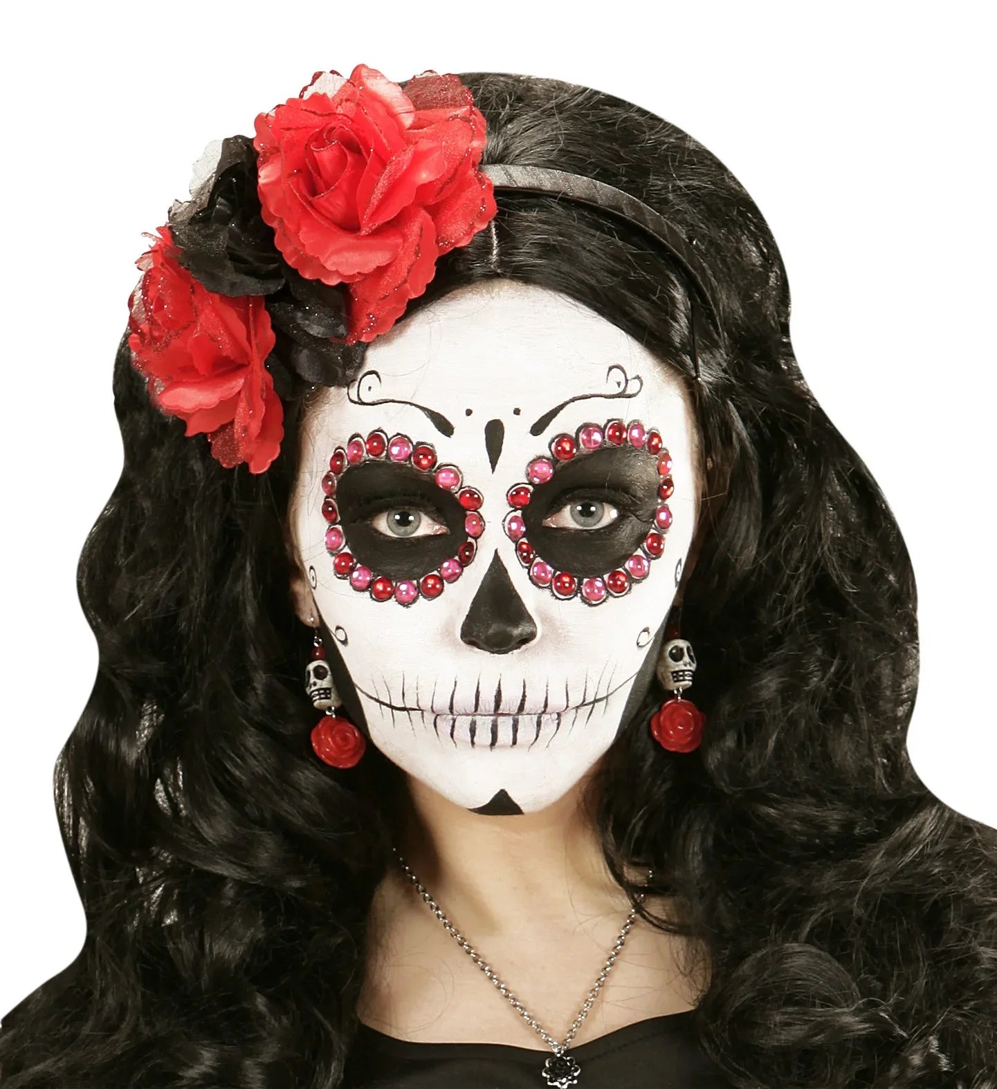 Pendientes con Calaveras y Rosas Joyas y Bisutería Widmann
