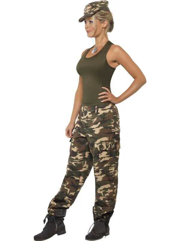 Disfraz de Militar con Gorra para mujer Militares y Soldados Smiffys