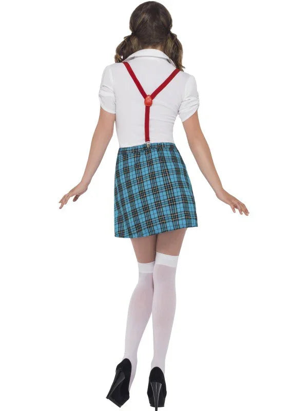 Disfraz de Colegiala Sexy Azul Despedidas Smiffys