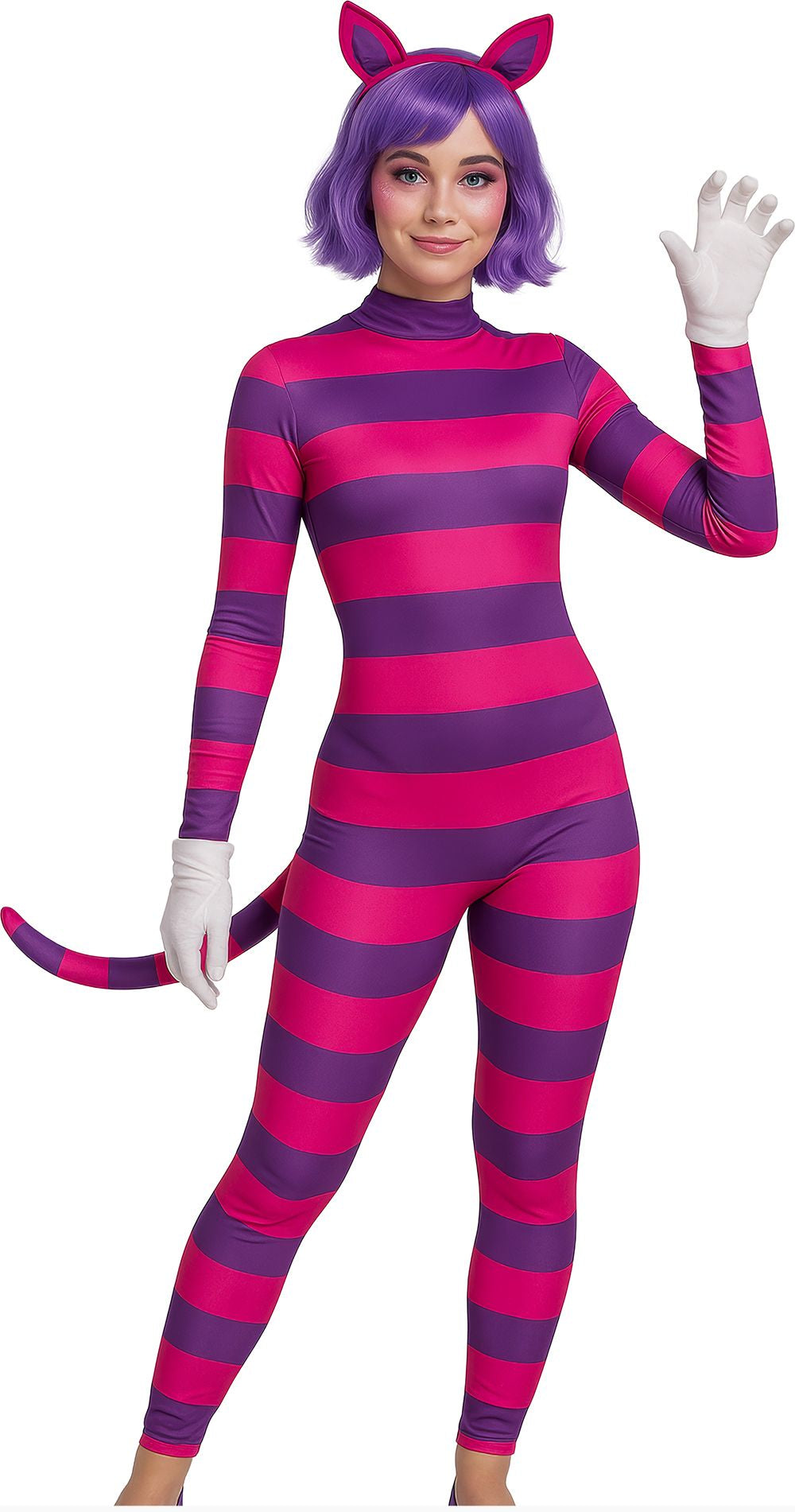 Kostüm der Cheshire-Katze aus Alice im Wunderland für Damen