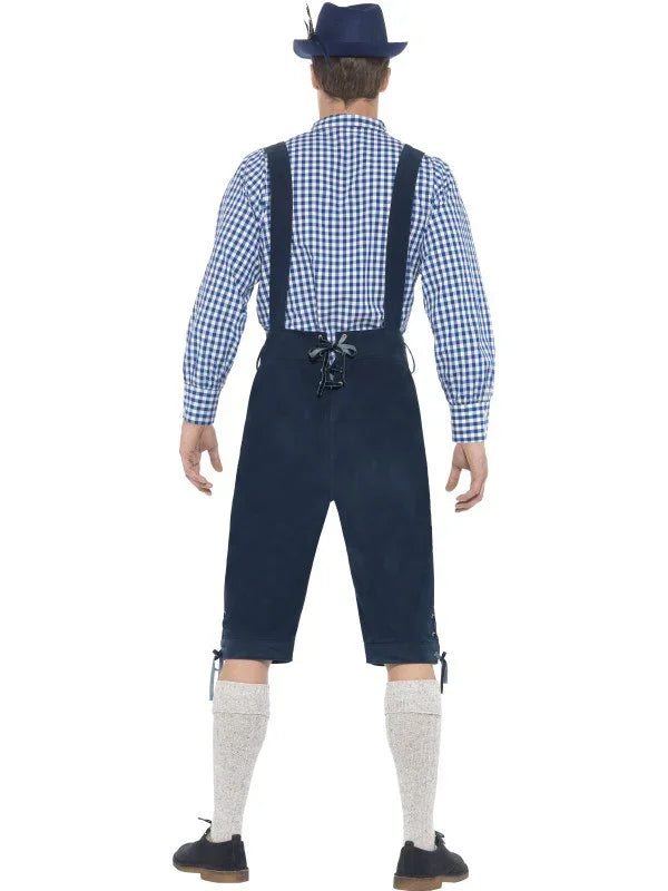 Disfraz de Tirolés Premium en Azul Tiroleses Oktoberfest Smiffys