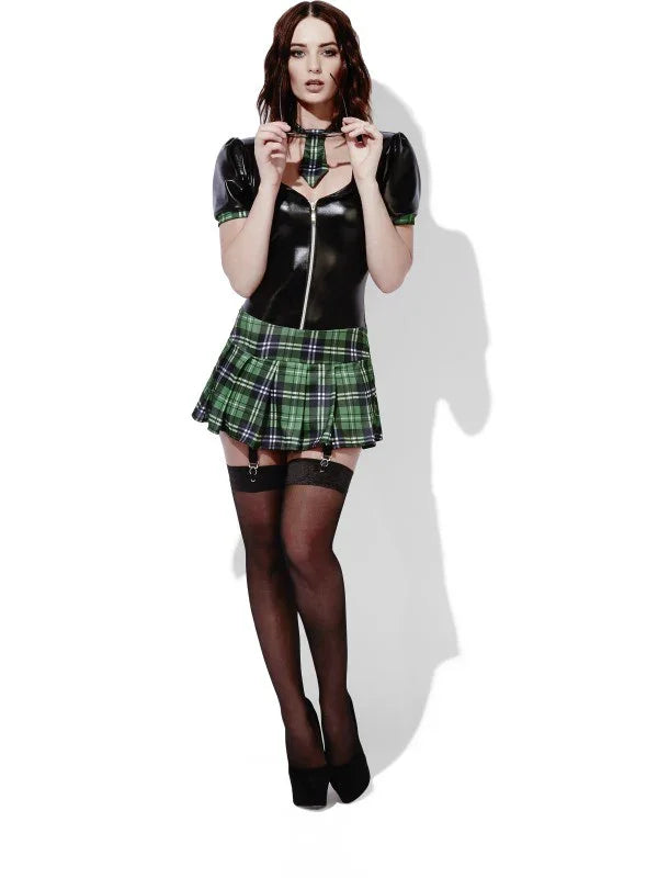 Disfraz de Colegiala Erótico en Verde Eróticos Smiffys