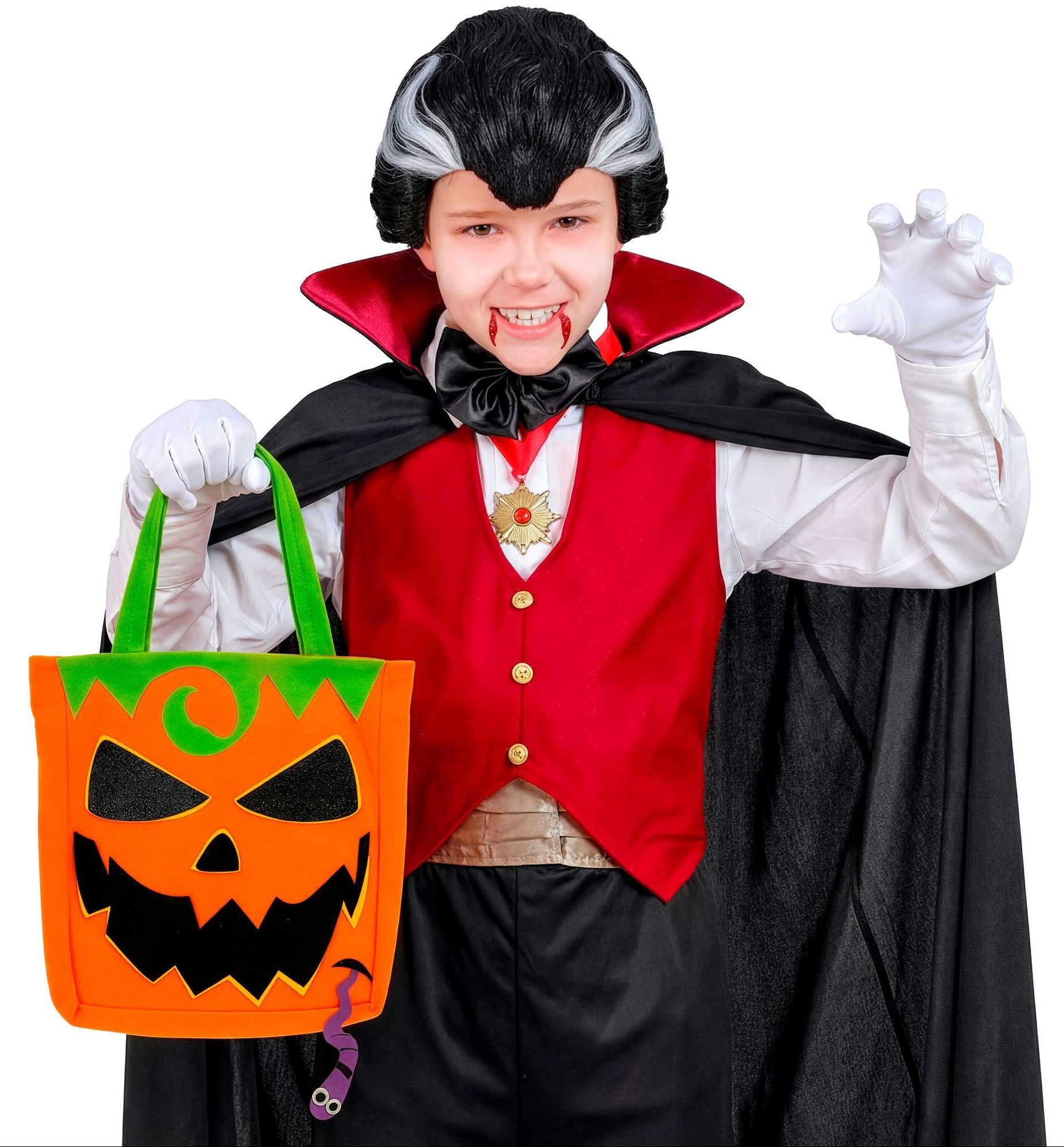 Kinder-Halloween-Taschenset "Trick or Treat" Kürbis