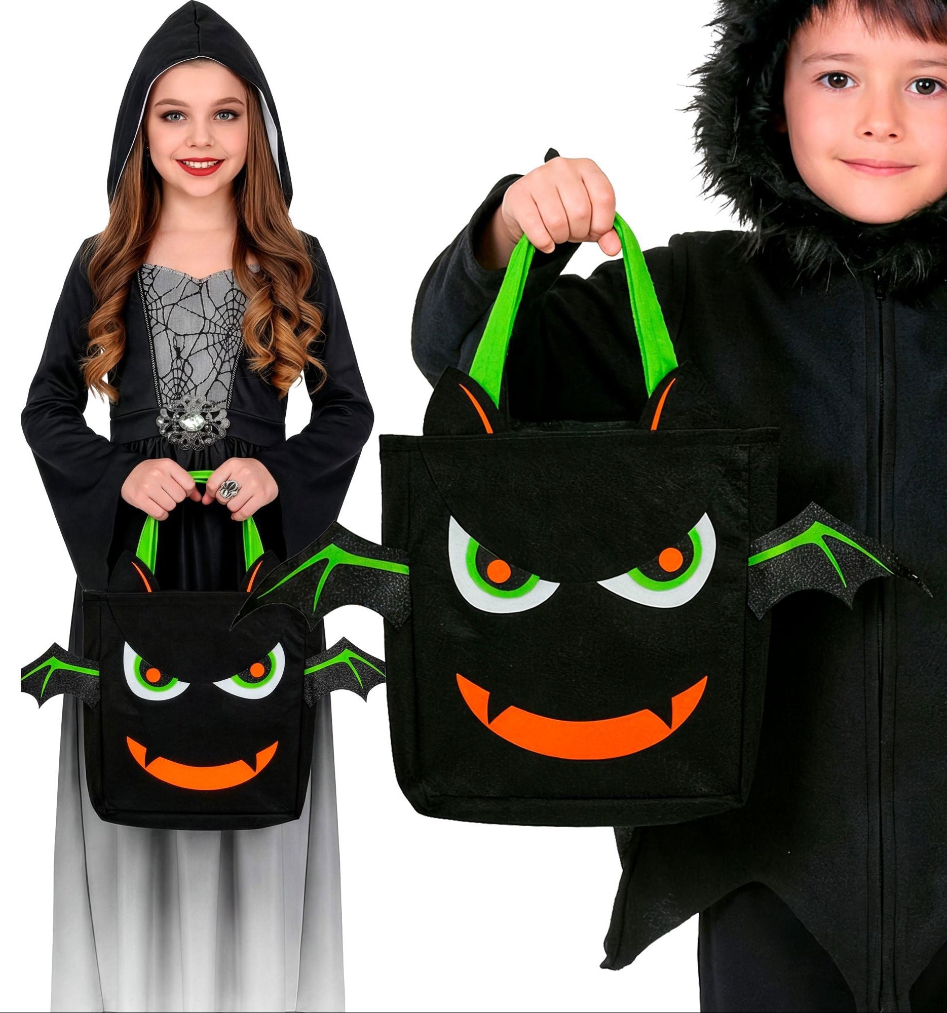 Halloween-Taschen "Trick or Treat" Fledermaus Kinder